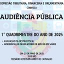 Audiência Pública para Avaliação de Gestão Fiscal e Gestão em Saúde acontece na Câmara Municipal de Vereadores de Crissiumal nesta Quinta-feira